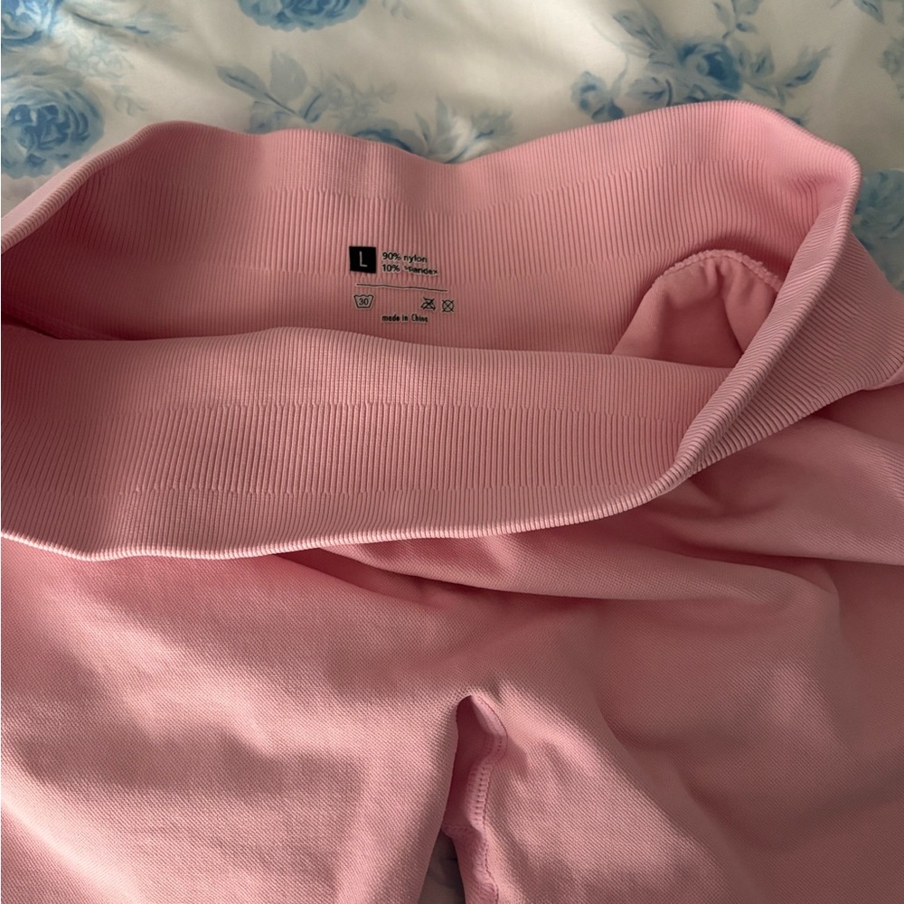 Pink Women's Gym Shorts - Picture 3 of 3